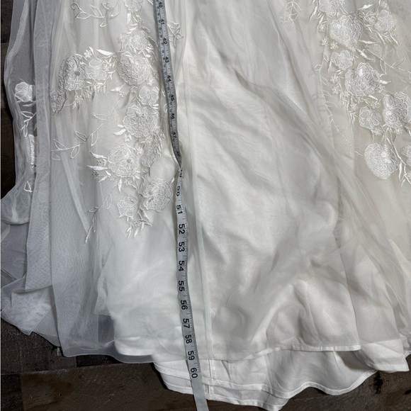 NWT BHLDN Anthropologie Ivory Floral Lace Sheer Maxi Wedding Dress Open Back - Picture 11 of 17